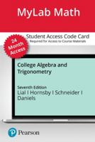 Mylab Math with Pearson Etext -- Standalone Access Card -- For College Algebra and Trigonometry -- 24 Months 0136679374 Book Cover