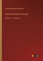 Critical and Historical Essays: Contributed to the Edinburgh Review; Volume 1 B0BM517QRB Book Cover