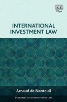 International Investment Law 178897588X Book Cover