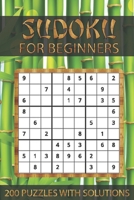 Sudoku for Beginners, 200 Puzzles with Solutions: Easy Level and Guide for Simple Resolution - Solutions at the Bottom of the Book - 80 pages. B08W7JTVK8 Book Cover