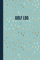 Gold Raindrops Golf Scorecard Log Book for female golfers: 6 x 9 soft cover golf log. Golf gift idea for mum, aunt, sister or female colleague 1694378179 Book Cover