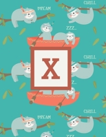 X: Letter Cute Sloth Animal Monogrammed 2020 Weekly Planner - January 2020 - December 2020 (8.5x11) 1705842542 Book Cover