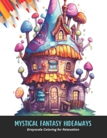 Mystical Fantasy Hideaways: Grayscale Coloring for Relaxation, 50 Pages, 8.5 x 11 inches B0CHGB9X8G Book Cover