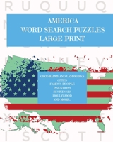 America: Puzzle Activity Book for Teens and Adults: Large Print B0CRH1JV5V Book Cover