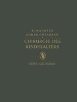 Chirurgie Des Kindesalters 3642484808 Book Cover