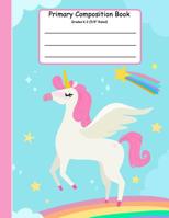 Primary Composition Book: Primary Composition Notebook K-2. Picture Space And Dashed Midline, Primary Composition Notebook, Composition Notebook for Kindergarten, Composition Notebook 1080493077 Book Cover