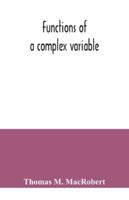 Functions of a complex variable 9354040675 Book Cover
