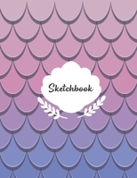 Sketchbook: Blank Sketch book to Draw, Sketch, Doodle Your Own Ideas and Inspiration for Mermaid Themed Lovers Cute and Colorful Design (8.5 x 11 Inches) 1697316743 Book Cover