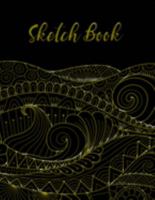 Sketch Book: Elegant Black & Gold 120 page 8.5 x 11 Blank Pages for Drawing 1691527211 Book Cover