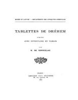 Tablettes de Drehem 1534880518 Book Cover