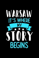 Warsaw It's Where My Story Begins: Warsaw Dot Grid 6x9 Dotted Bullet Journal and Notebook 120 Pages 1673531962 Book Cover