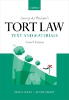 LUNNEY OLIPHANTS TORT LAW TEXT & MATERIA 0198865112 Book Cover