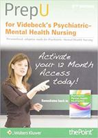 PrepU for Videbeck's Psychiatric Mental Health Nursing 197512538X Book Cover