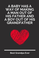 A Baby Has A Way Of Making A Man Out Of His Father And a Boy Out Of His Grandfather: 100 Pages 6'' x 9'' Lined Writing Paper For Grandpa | Perfect Gift For Grandpa 1697324355 Book Cover