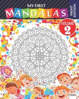 My first mandalas - volume 2 - Night edition: Coloring book of mandalas for children and beginners - Night edition 1693215985 Book Cover