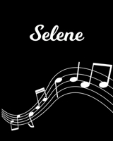 Selene: Sheet Music Note Manuscript Notebook Paper Personalized Custom First Name Initial S Musician Composer Instrument Composition Book 12 Staves a Page Staff Line Notepad Notation Guide Create Comp 1704092396 Book Cover