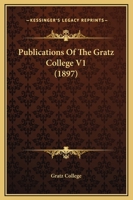 Publications Of The Gratz College V1 1437081746 Book Cover