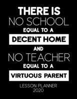 Teacher Planner 2020: Weekly and Monthly Organizer for Homeschool Teachers with Inspirational Saying on Black and White Cover - Parent Agenda for ... - Week to Week (2020 Teacher Planners) 167775074X Book Cover