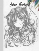 Anime Sketchbook: 100 Blank Pages, 8.5 x 11, Sketch Pad for Drawing Anime Manga Comics, Doodling or Sketching 1705928587 Book Cover