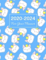2020-2024 Five Year Planner: Cute Cat, 60 Months Calendar, 5 Year Monthly Appointment Notebook, Agenda Schedule Organizer Logbook With Holidays and Inspirational Quotes 1672716918 Book Cover
