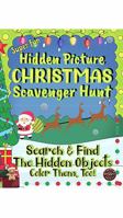 Super Fun Hidden Picture Christmas Scavenger Hunt | Search & Find The Hidden Objects | Color Them, Too!: 30 Christmas Puzzles With 350+ Hidden Objects To Find And Color 1964955076 Book Cover