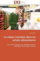 La Valeur Nutritive Dans Les Achats Alimentaires 3841792286 Book Cover