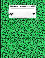 Graph Composition: Birds All Over Green Marble 5x5 Graph Composition Notebook 8.5 by 11 in 150 pages for boys, girls, kids, students, bird watcher, ... Bird Silhouette Graph Composition Books) 172568053X Book Cover