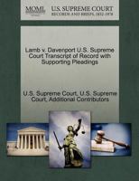 Davenport v. Lamb U.S. Supreme Court Transcript of Record with Supporting Pleadings 127007802X Book Cover