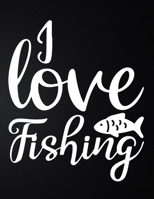 I Love Fishing: 100 Pages 8.5'' x 11'' Fishing Log Book Notebook For The Serious Fisherman To Record Fishing Trip Experiences 1676040072 Book Cover