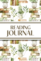 Reading Journal (Watercolour Stacked Books with Potted Plants): 6"x9" Book Lover's Diary; Book/Series Reviews, Reading Tracker, Favorite Book List, Favorite Quotes, Reading Challenges, and More! 1834120306 Book Cover