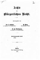 Archiv Fur Burgerliches Recht 3743679558 Book Cover