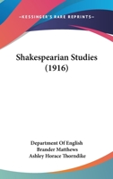 Shakespearian Studies 1167019458 Book Cover