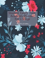 Student Yearly Task Academic Planner For College: Pretty Planners, Cute Navy Blue & Red Floral Daily Weekly Monthly to Yearly 2020-2021 Planner Organizer, Nifty Two Year Motivational Agenda Schedule w 1689312904 Book Cover