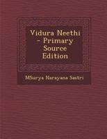 Vidura Neethi - Primary Source Edition 1295337169 Book Cover