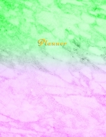 Planner: Personal no dates anytime start planner | Weekly format with to do lists and priorities | Over 2 years worth of planning | Pink and Green Marble Cover Design 1694859681 Book Cover