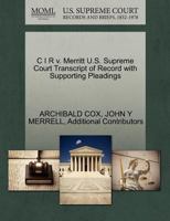 C I R v. Merritt U.S. Supreme Court Transcript of Record with Supporting Pleadings 1270491970 Book Cover