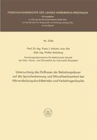 Untersuchung Des Einflusses Der Belastungsdauer Auf Die Spracherkennung Und Horaufmerksamkeit Bei Horverdeckung Durch Betriebs- Und Verkehrsgerausche 3531022466 Book Cover