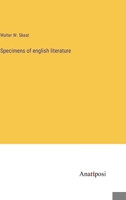 Specimens of english literature 3382136694 Book Cover