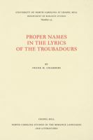Proper Names in the Lyrics of the Troubadours 0807891134 Book Cover