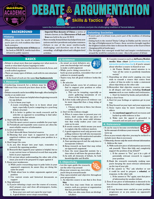 Debate & Argumentation - Skills & Tactics: A Quickstudy Laminated Reference Guide 1423251253 Book Cover