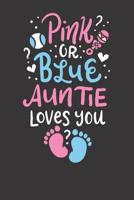 Notebook: Dot Grid Dotted 6x9 120 Pages Gender Reveal Aunt 1082009024 Book Cover