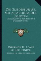 Die Gliederfuler Mit Ausschluss Der Insekten 1161097325 Book Cover