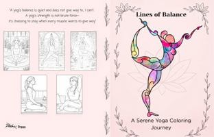Lines of Balance: A Yoga Coloring Book for Adults with Mindful Poses, Stress Relief, and Creative Expression 1969155051 Book Cover