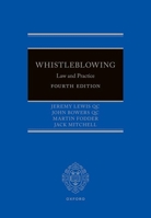 Whistleblowing: Law and Practice 0192848097 Book Cover