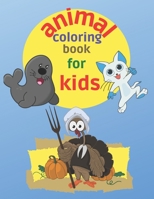 animal coloring book for kids: nice coloring book animal for kids ages 2-4-8 pages 44 size 8,5 x 11 B08W3H4MDV Book Cover