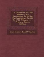 Le Testament, Vol. 1 (Classic Reprint) 1015757383 Book Cover