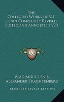The Collected Works of V. I. Lenin Completely Revised Edited and Annotated V20 1417915773 Book Cover