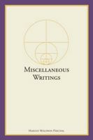 Miscellaneous Writings 091165044X Book Cover
