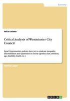 Critical Analysis of Westminster City Council 3656567395 Book Cover