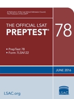 The Official LSAT Preptest 78: (June 2016 Lsat) 0986086258 Book Cover